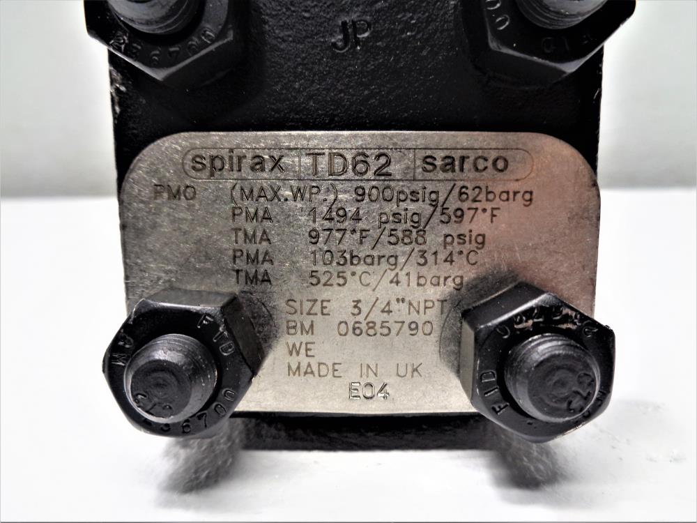 Spirax Sarco 3/4" NPT Thermodynamic Steam Trap TD62